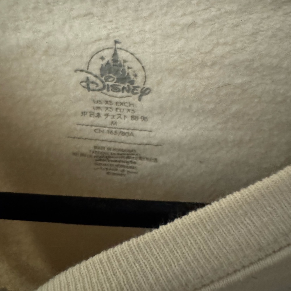 Disney Cream Crewneck with Black Neckline Detail - Picture 4 of 5